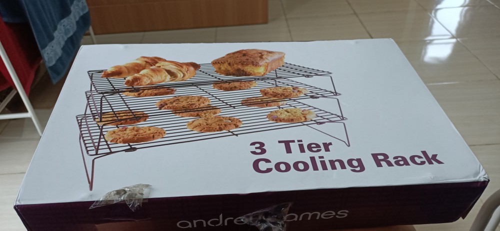 Best Product.. Rak Pendingin Kue Roti Kering Stainless Susun 3 Tiga Tier Cooling Rack Oz