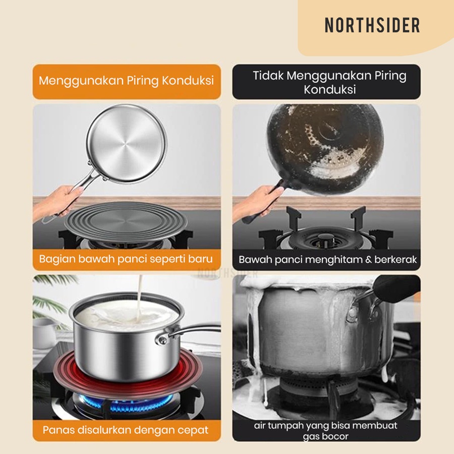 TATAKAN KOMPOR ALAS PANCI MOKA POT KONDUKSI DIFFUSER ANTI GOSONG 24CM