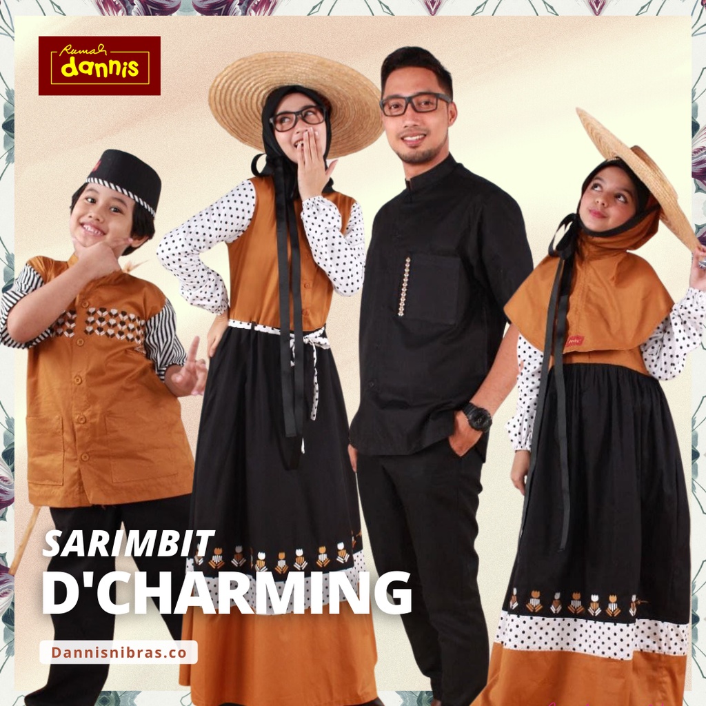 Dannis Sarimbit d'CHARMING Terbaru 2022 Katun Couple Keluarga Baju Lebaran Orange Katun Anak