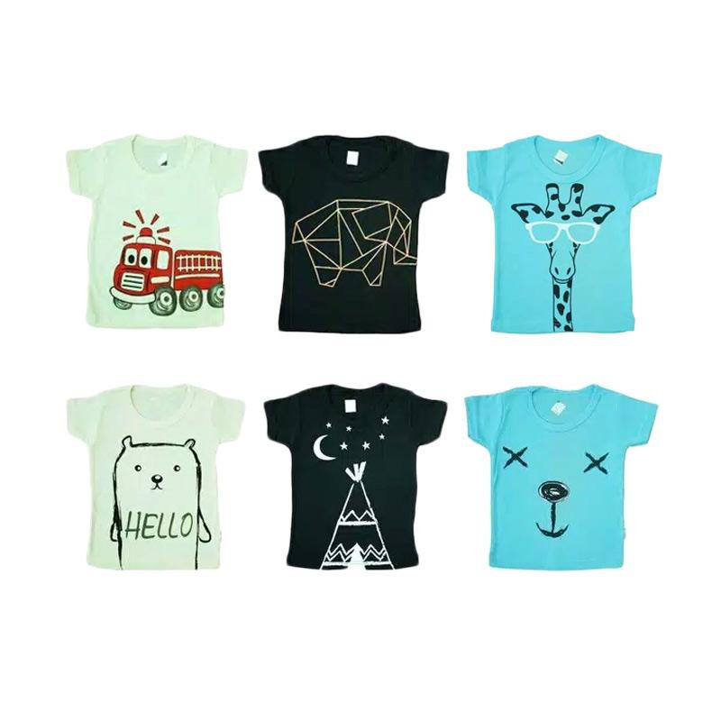 Baju Kaos Bayi Atasan Anak 0-6 Tahun Kazel Tshirt Giraffe Edition 1Pcs