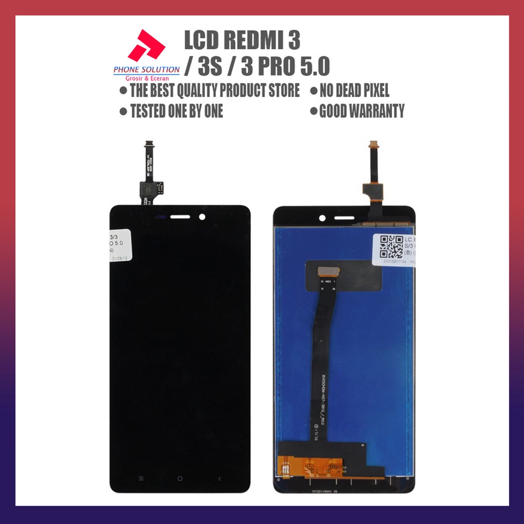 LCD Xiaomi Redmi 3 / LCD Xiaomi Redmi 3s / LCD Xiaomi Redmi 3 Pro Fullset Touchscreen // Supplier LCD Xiaomi Mi - Garansi 1 Bulan