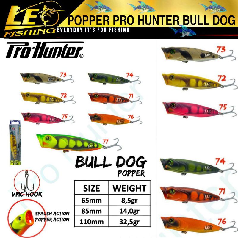 UMPAN PANCING POPPER PRO HUNTER BULL DOG UMPAN PANCING TERLARIS