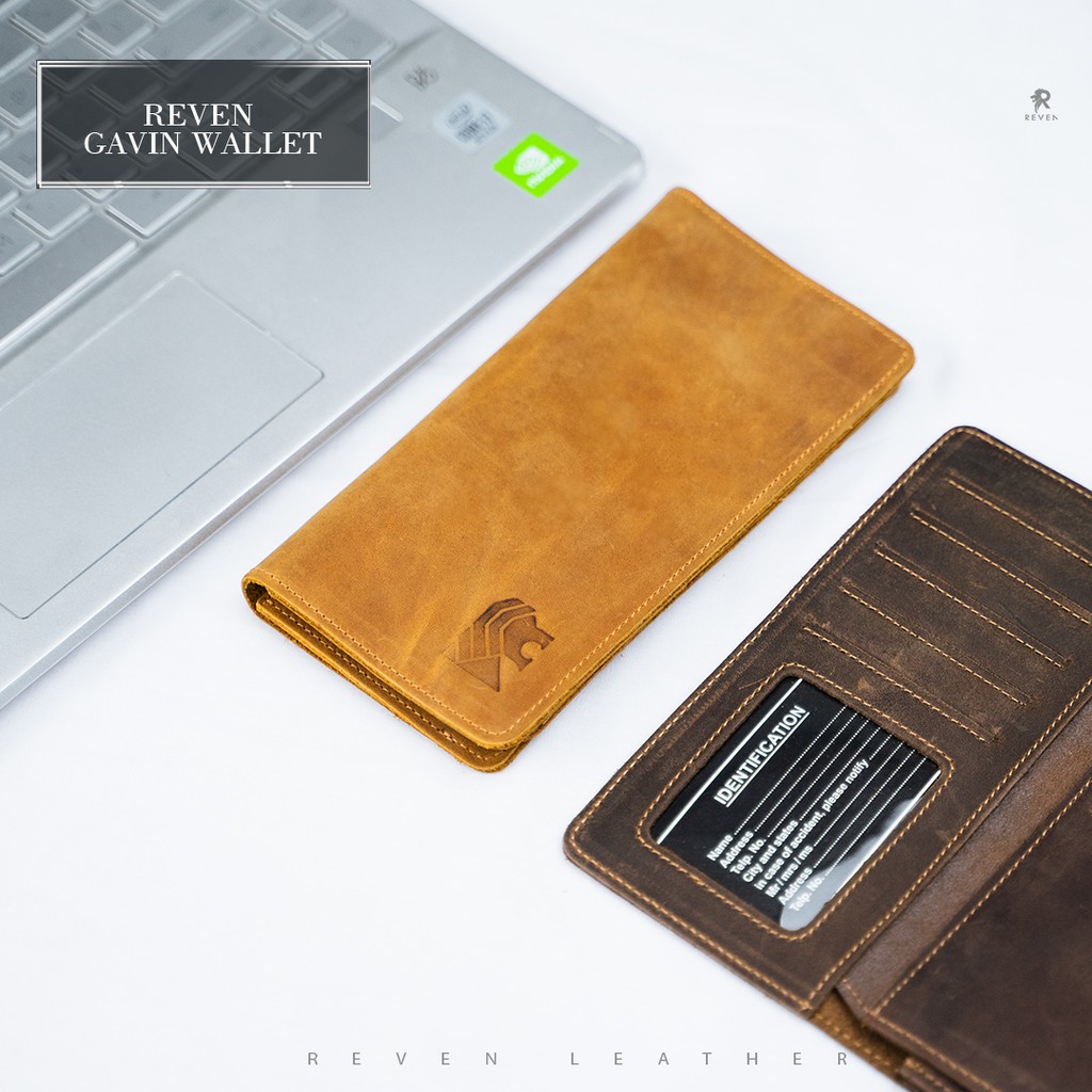 REVEN LEATHER - Dompet pria Gavin Wallet Kulit Asli Crazy Horse