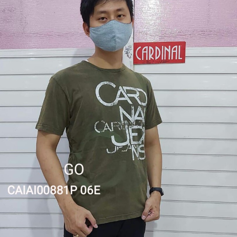 gof KJS CARDINAL JEANS KAOS Cowok Pakaian Pria Reguler Slimit Lengan Pendek Santai