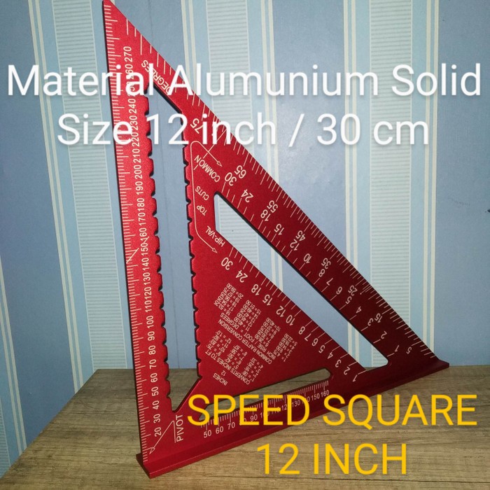 

Gaya Premium Speed Square 12 Inch Besar 30 Cm Penggaris Segitiga Merah Berkualitas