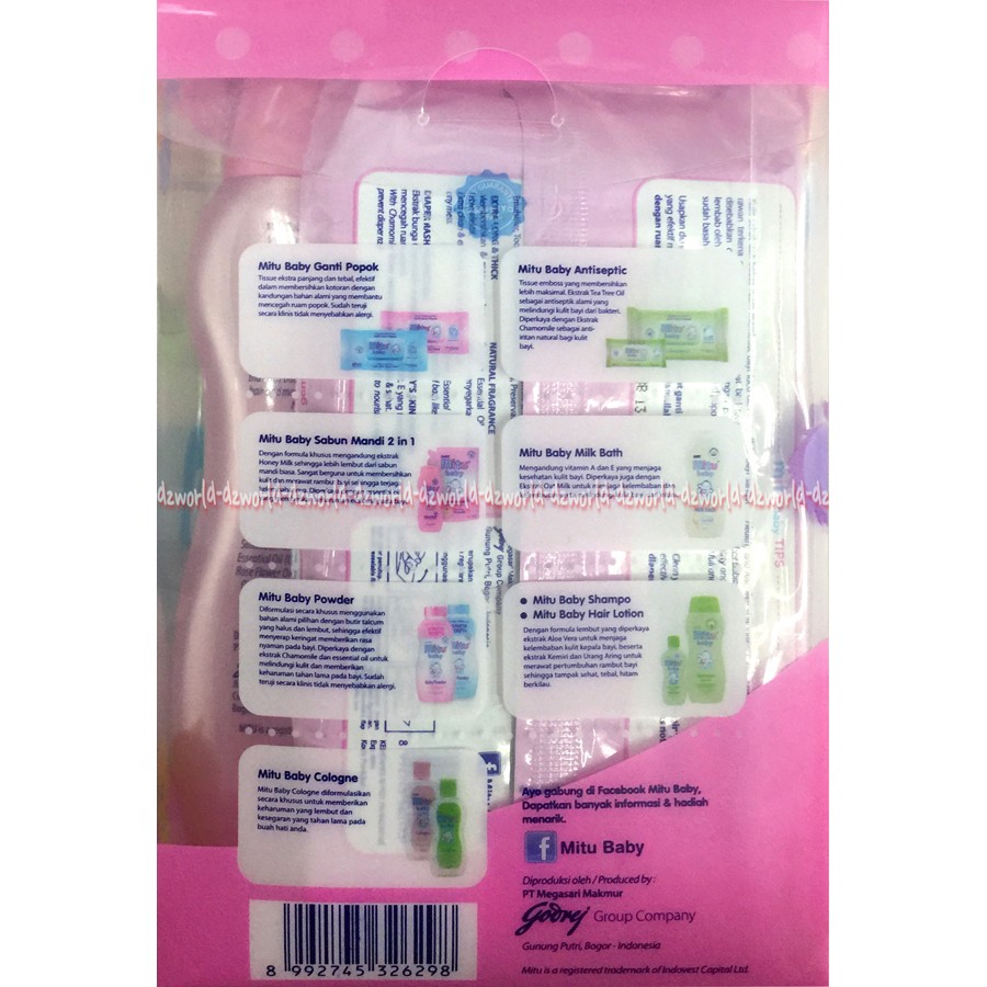 Mitu Baby Pink Biru Blue Special Pack baby gift set bayi Ide Kado Bayi Cewek Cowok