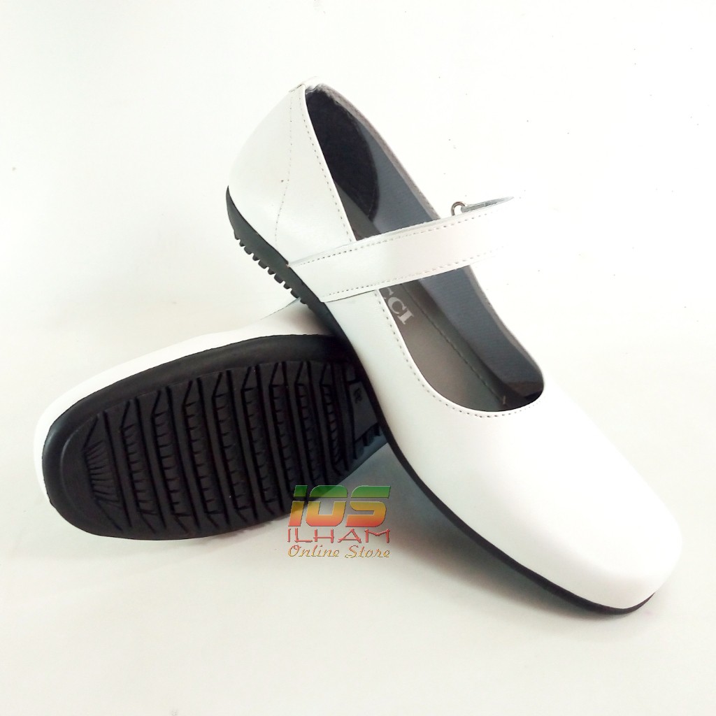 Guci PO2 Putih Sepatu Pantofel Paskibraka Perawat Size 36-41