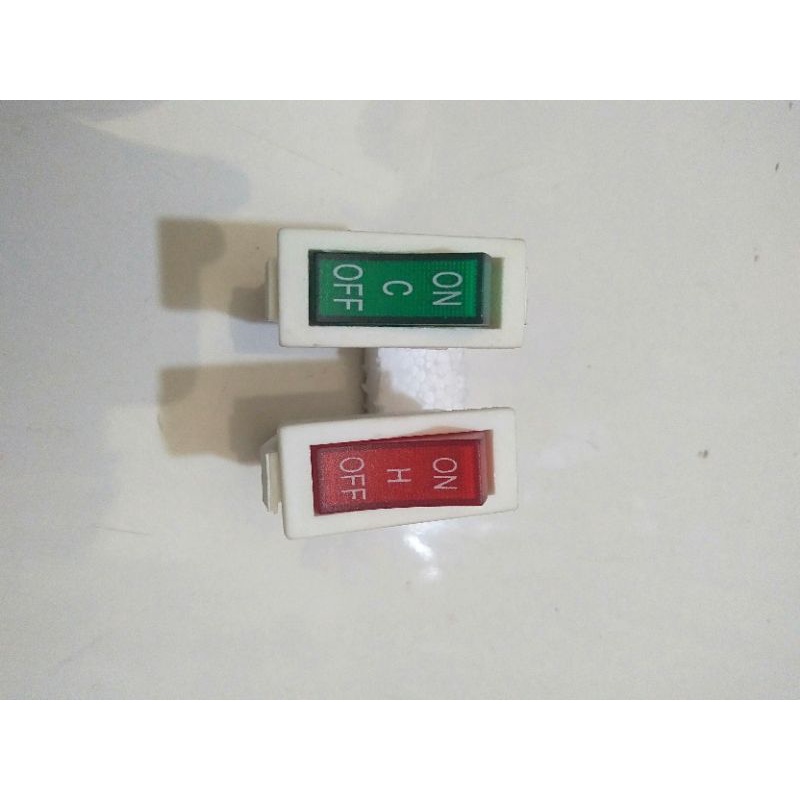 Saklar dispenser hot and cool - swit on of dispenser jual per set merah dan hijau