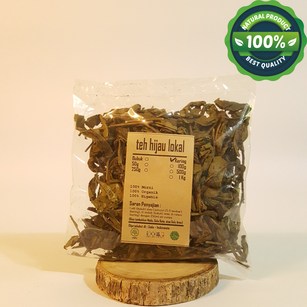 

TEH HIJAU LOKAL KERING 100 GRAM - Camellia Sinensis - MURNI - JS