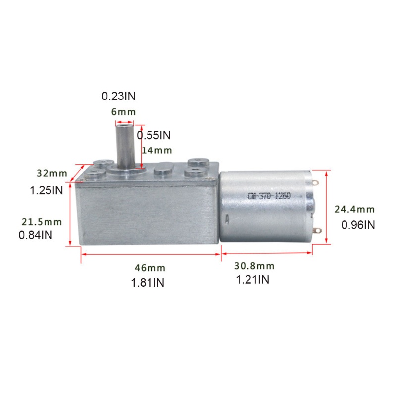 Gro High Torque Speed Reducer Untuk Mini Geared Motor JGY370 6V 12V24V Reversible Low Speed Worm Gear Motor 2rpm Ke375 R