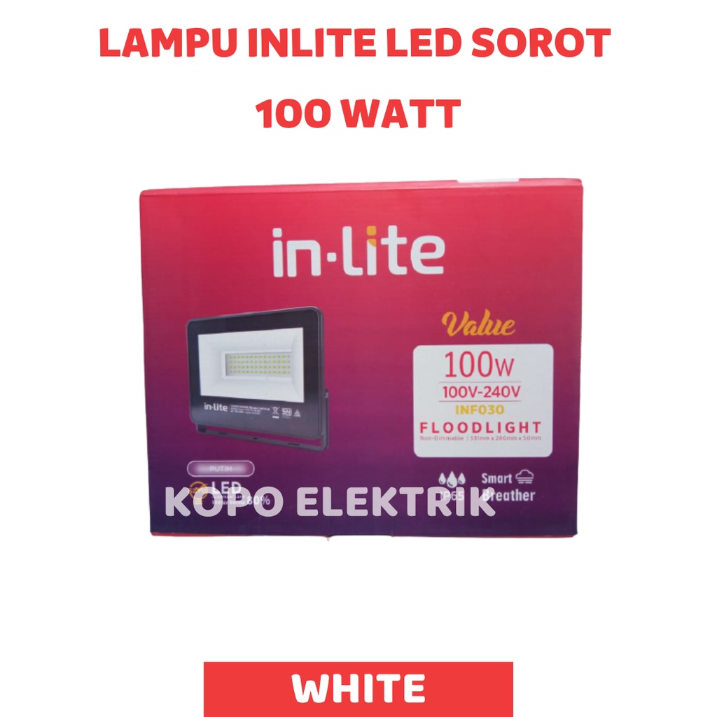 Inlite Lampu Sorot 100 Watt LED Inlite Sorot Value INF030 Floodlight