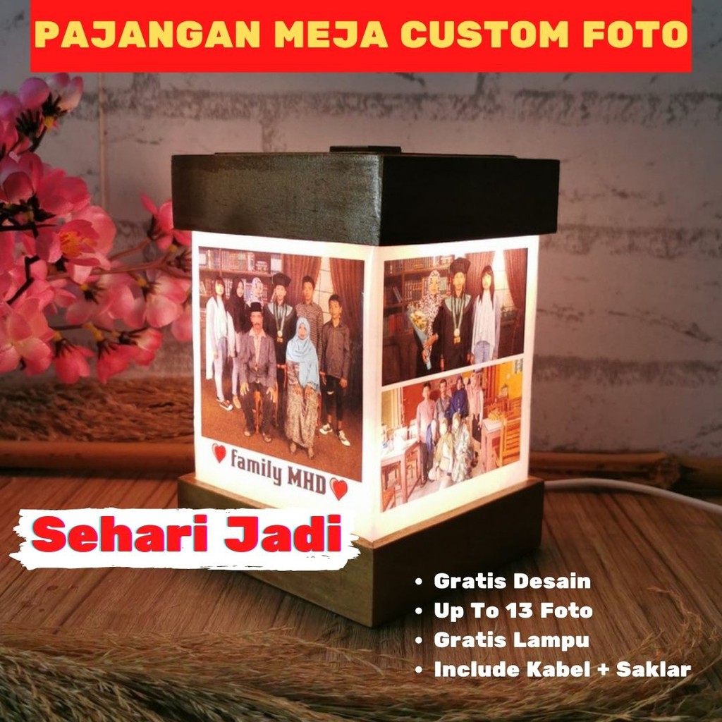 Pajangan Meja Hias Unik Aesthetic Custom Foto Untuk Ruang Tamu Kantor Kamar Kerja