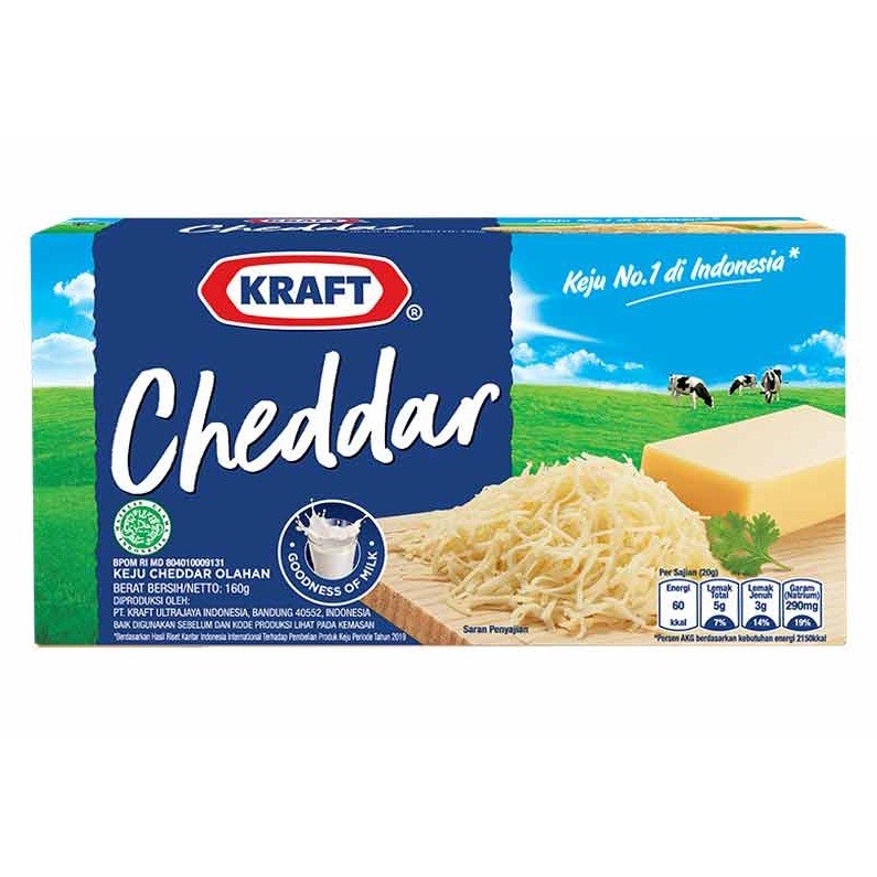 

Kraft Keju Cheddar 160gr