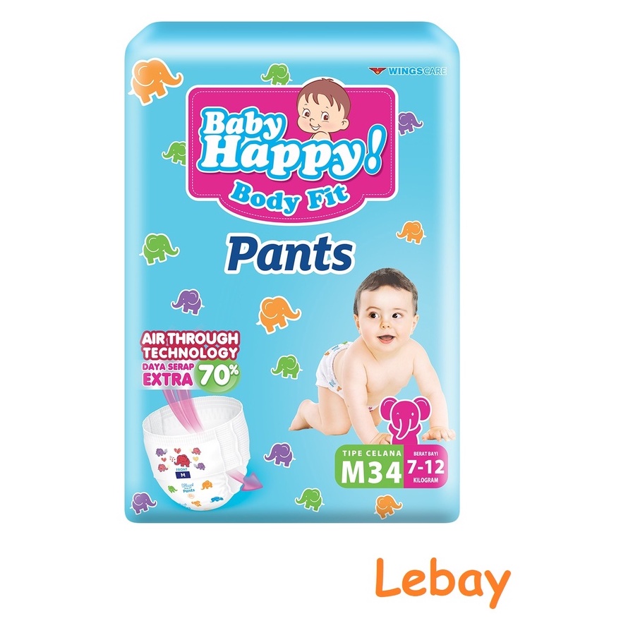 BABY HAPPY FIT PANTS [S40 / L30 / M34 / XL26 / XXL24]-LEBAY M34