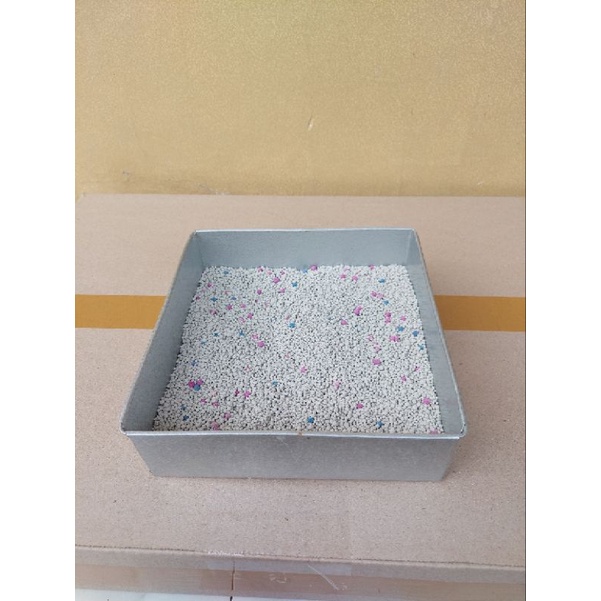 Tempat Pasir Kotoran Kucing / liter Box Bahan Galvalum Anti Karat Ukuran 20x20 cm