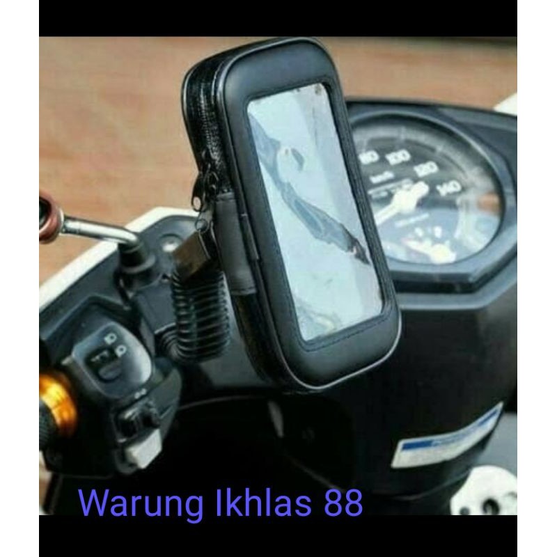 Holder hp motor Spion / Holder handphone waterproof