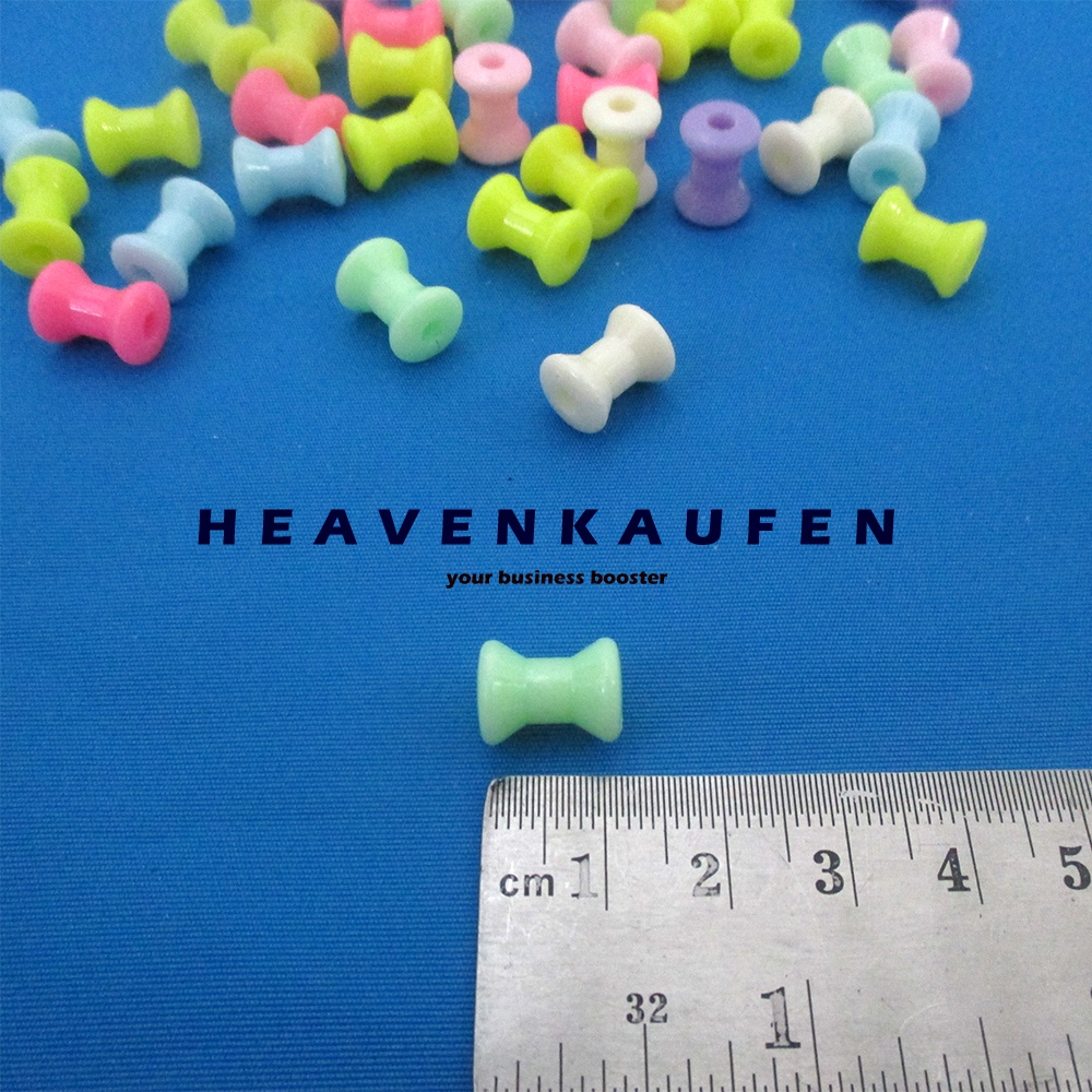 Manik Manik Beads Tube Panjang 11 mm Diameter Lubang 2,5 mm Mix Warna Per Pack isi 50 Pcs