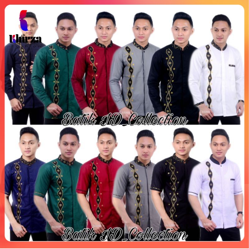 Koko Batik Fashion Muslim Kombinasi  M/L/XL Dewasa KOKO KURTA DAN KOKO HADROH  - by BATIK PITTO