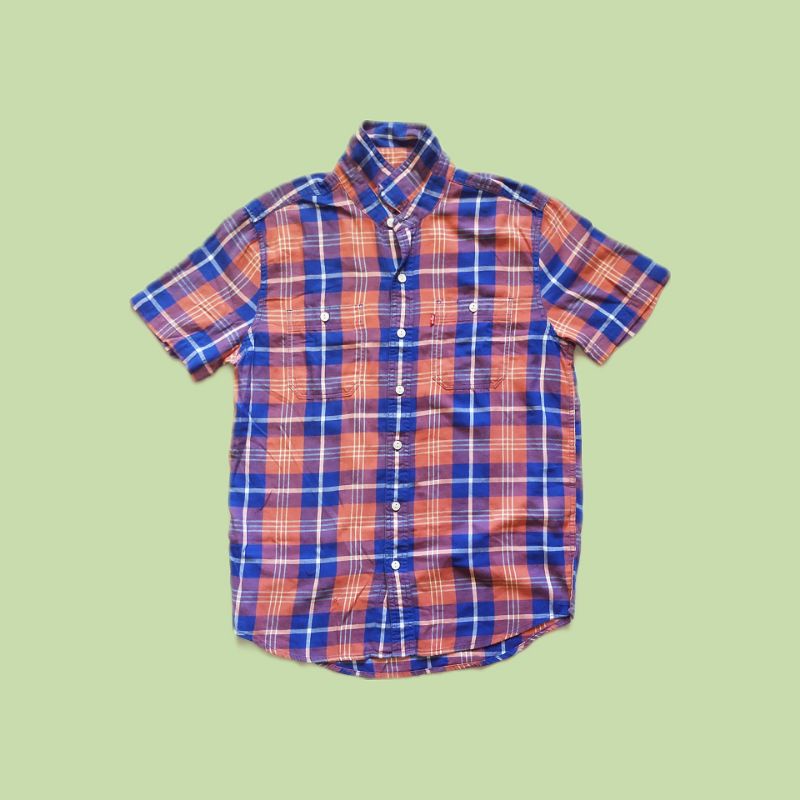 Atasan Kemeja Pria Wanita Levis flanel motif kotak murah preloved
