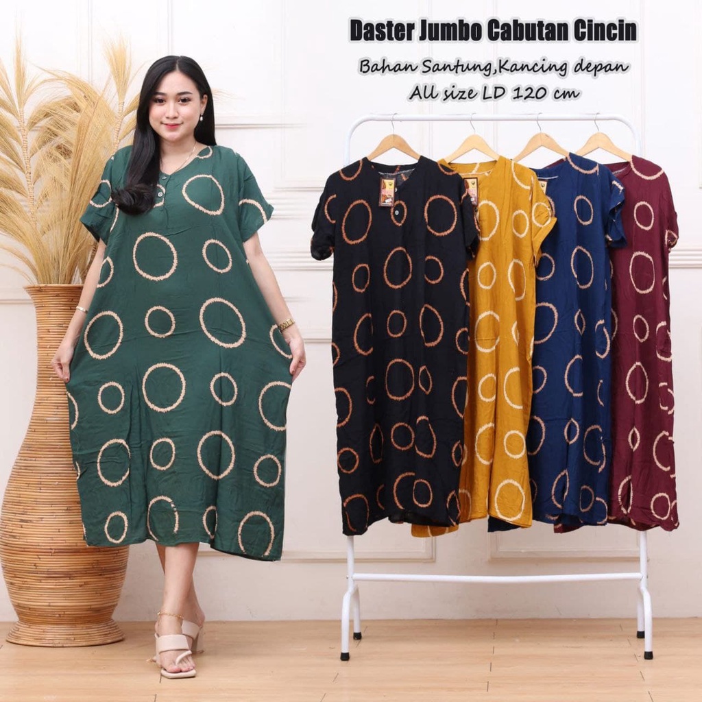 Daster jumbo kancing dada busui zaraa | BAJU TIDUR MURAH