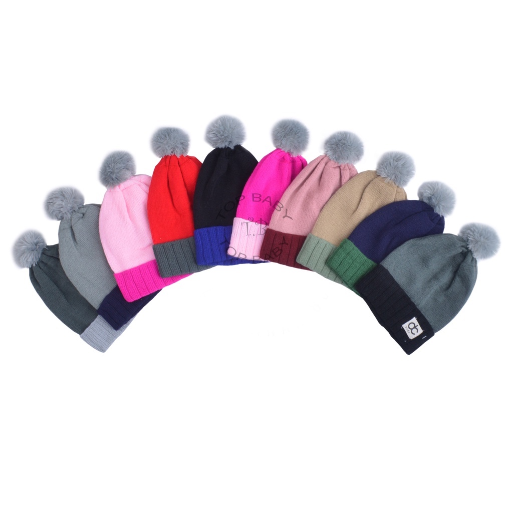 Topi / Kupluk Bayi Jambul PomPom DC - 4725.