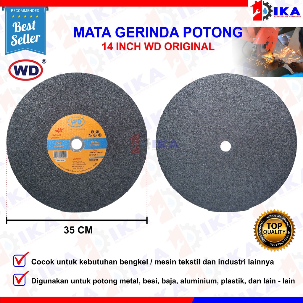 Batu Gerinda Potong WD 14 inch /Cutting Wheel WD 14 inch / ASLI 100% GARANSI UANG KEMBALI JIKA PALSU