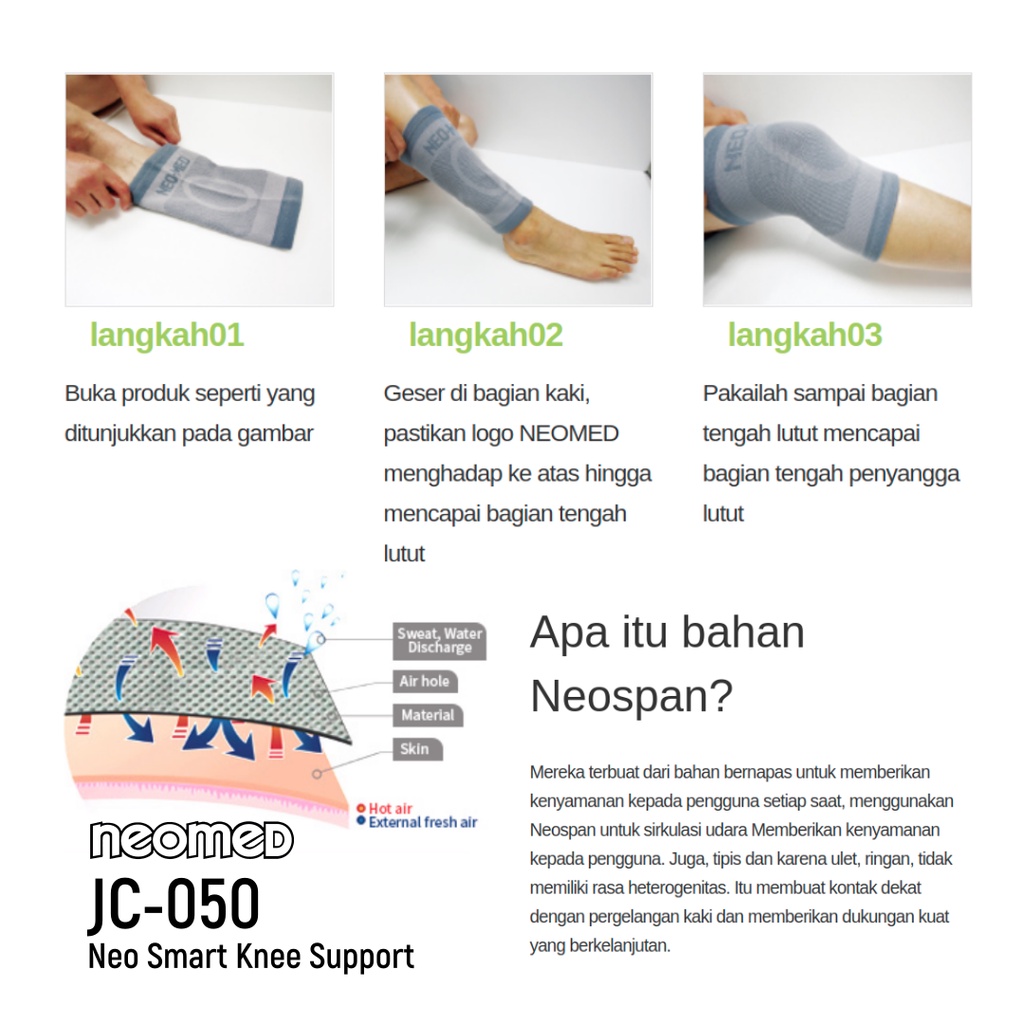 Neomed Neo Knee Smart JC-050 - Penguat Persendian Lutut