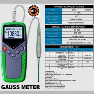 Jual ALAT UKUR DIGITAL GAUSS MAGNET METER TESTER TD8620 TESLA ...