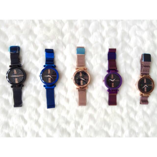 Jam tangan wanita tali pasir magnet