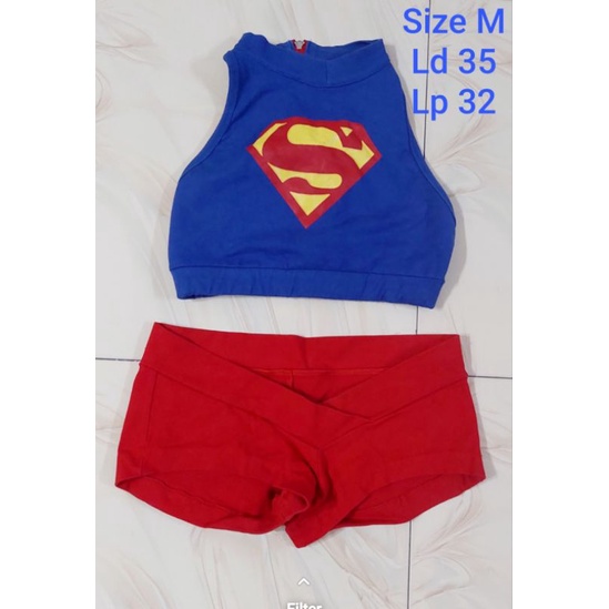 Baju senam wanita Set Atasan dan Bawahan Body Image Preloved