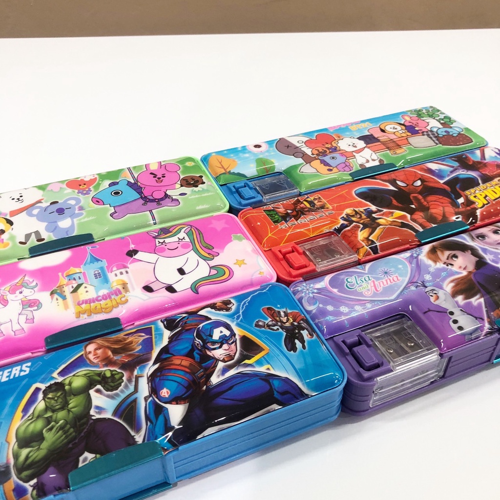 736 - Tempat Pensil Magnet Magnit BC-9801 BT21 Frozen Unicorn / Kotak Pensil / Tempat Pensil / Penci