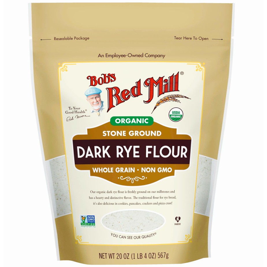 

Bob's Red Mill ORGANIC Dark Rye Flour Tepung Roti Kue Wholegrain Baked Goods Tepung Rye Eropa Europe