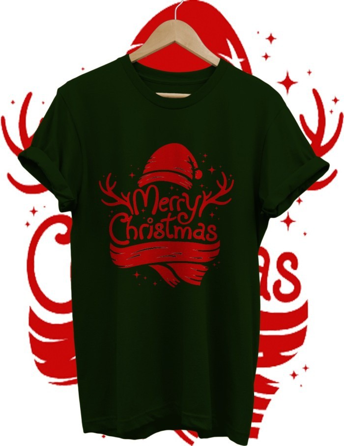 KAOS NATAL BAJU NATAL CHRISTMAS DEER COMBED 30S KATUN COMBED 30S