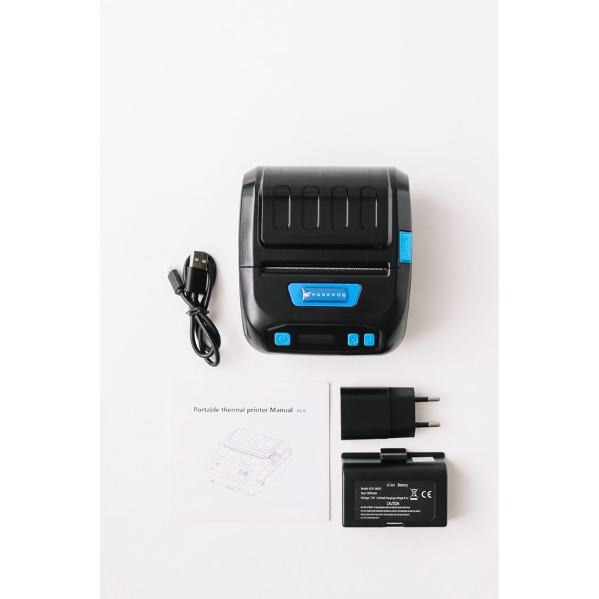 SHARKPOS C8LP PRINTER BARCODE LABEL 80MM / CETAK RESI STICKER DAN STRUK  SHARKPOS C 8LP BLUETOOTH