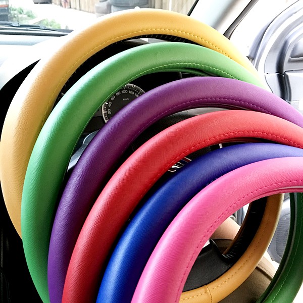 Sarung Cover Stir Setir Mobil Candy Warna Warni Rainbow Polos