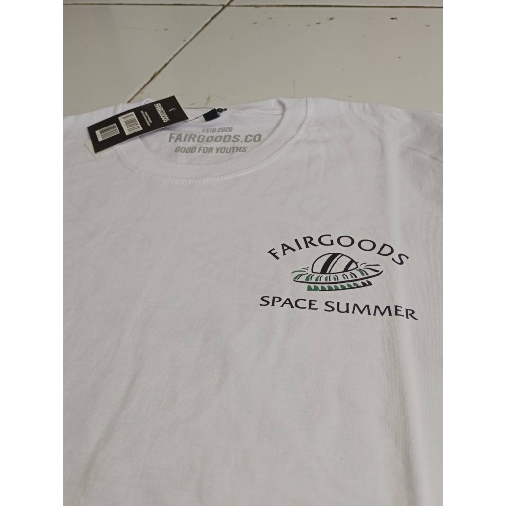 KAOS PRIA DISTRO FAIRGOODS WHITE FULL LABEL