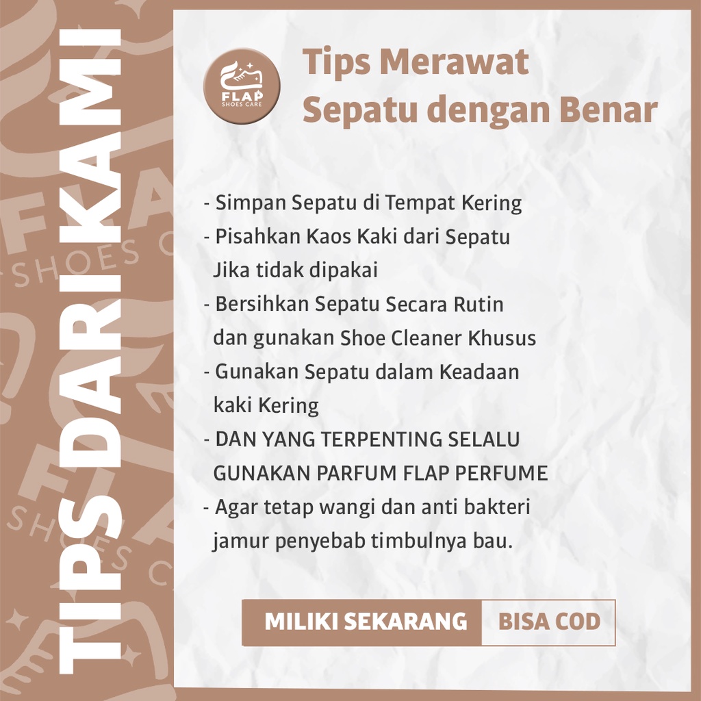 Flap Shoes Care Parfum Sepatu Anti Bau dan Bakteri Kopi 100mL