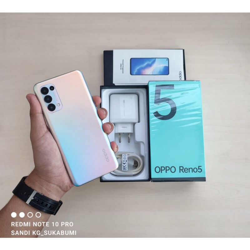 Hp Second Oppo Reno 5 Ram 8/128 GB Fullset ORI mulus