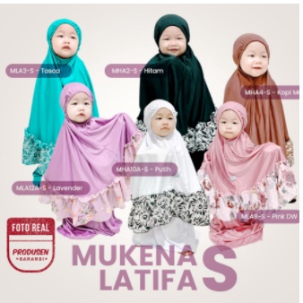 MHA-S Mukena Mukena Rukuh Bayi Balita Batita Anak Usia 2 3 4 tahun Polos Putih Adem Dingin Murah Lat