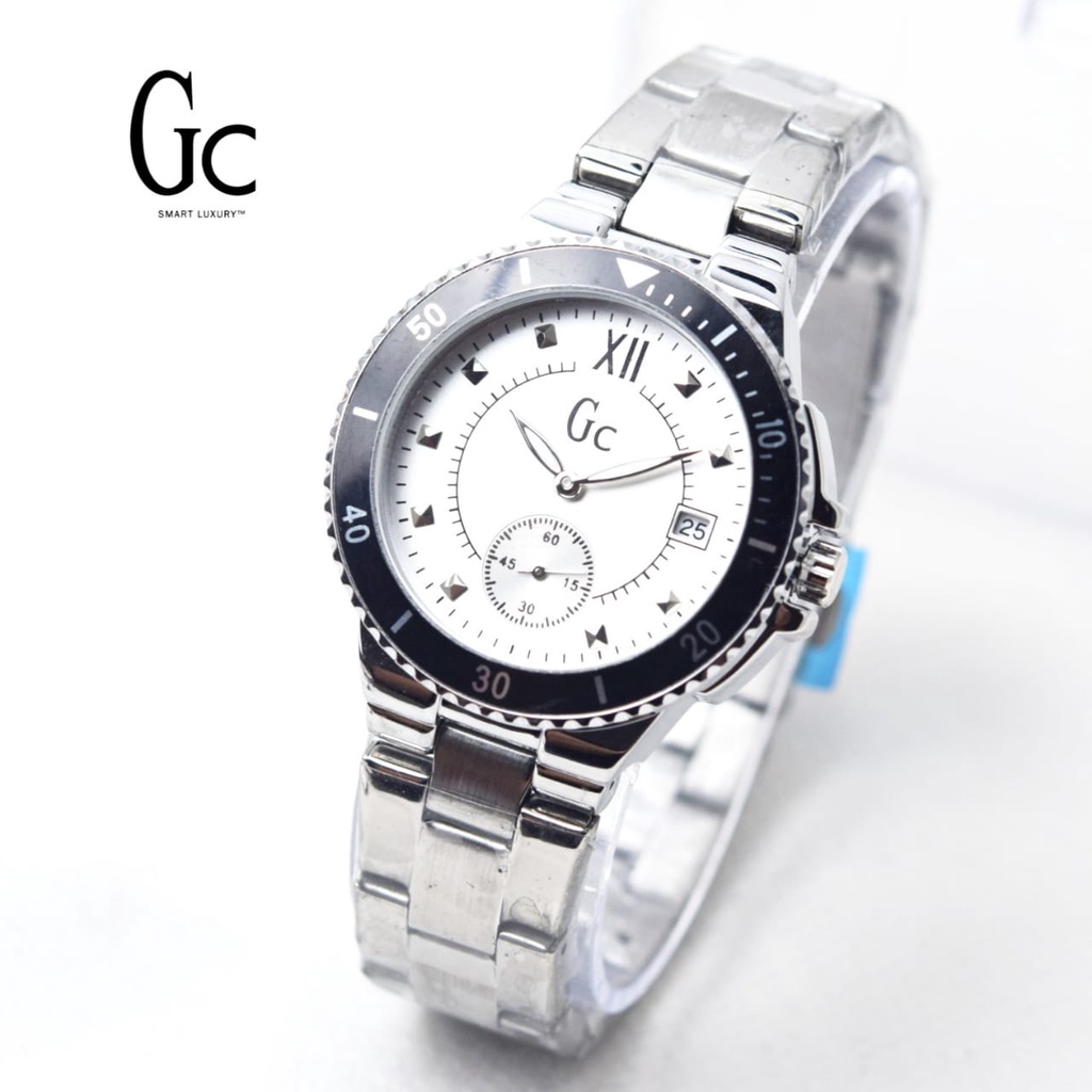 Grosiran Jam Tangan Wanita GC Fashion 3690HB Analog Strap Stainless Steel Tanggal Aktif Include Box Jam Tangan (COD)