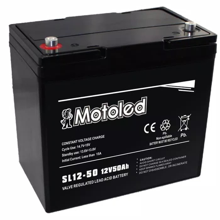 Baterai Motoled Aki Kering SL 12v 50Ah VRLA Baterai Aki Kering UPS