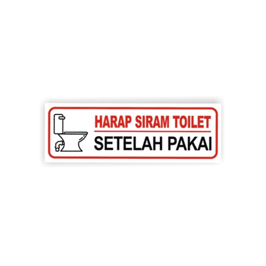 Jual Sticker Sign Harap Siram Toilet Setelah Pakai X Cm Shopee Indonesia