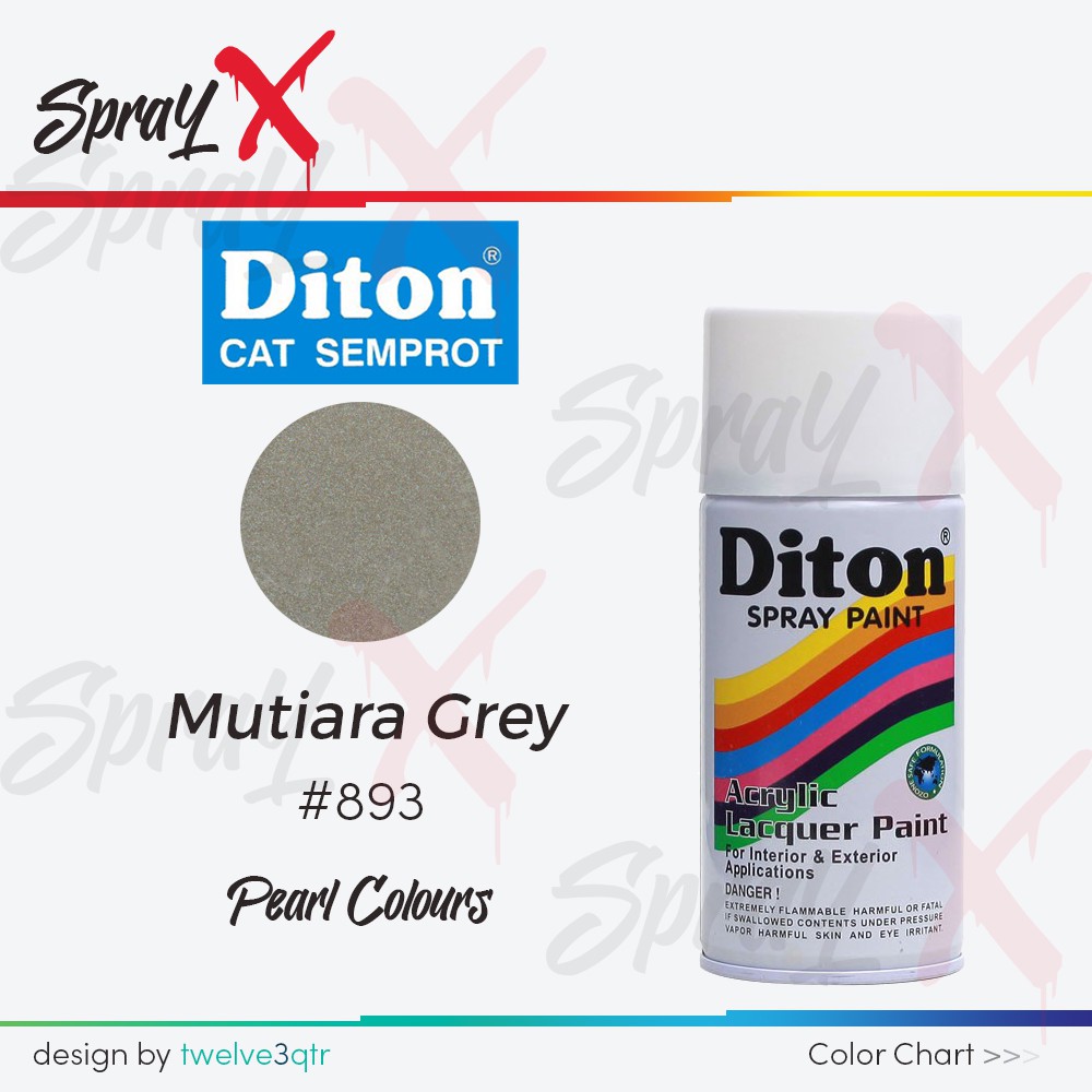 DITON MUTIARA GREY 893 / PEARL GREY #893 300ML - SPRAY PAINT / PYLOX / PILOX