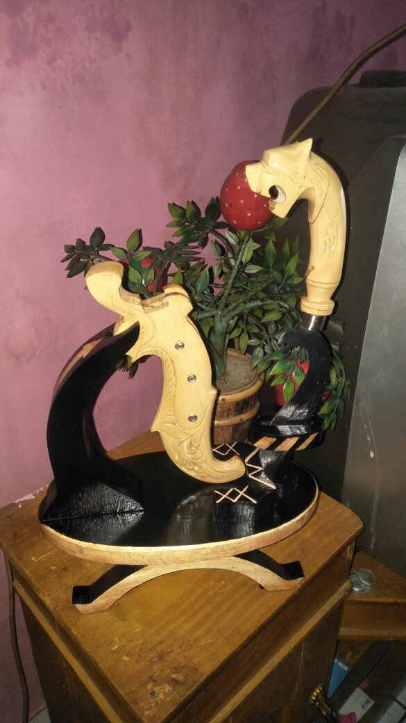 Sovenir Sunda Kujang Kayu Ukir Kayu Kopi