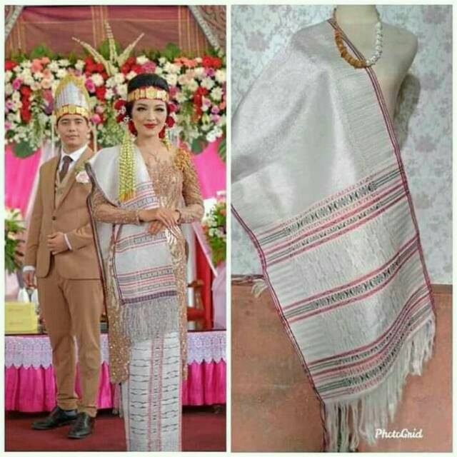 Songket tumtuman full benang purada pelangi/cincang korea tarutung pengantin mewah terbaru pink puti