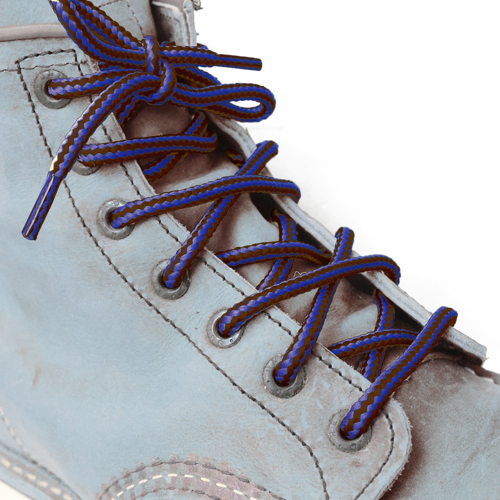 MR Shoelaces CR14 Morning Glory (Biru Coklat) Tali Sepatu Bulat Corak / Motif 5-6mm 80cm 90cm 100cm 120cm 150cm