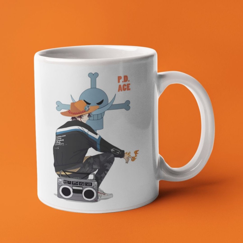 Jual Mug Gambar Animasi Onepiece Porgas D Ace Shopee Indonesia 7944