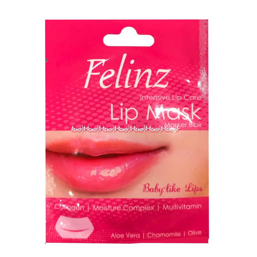 Felinz Lip Mask Masker Bibir Lipstik Pelembab Pelembut Bibir Wajah Fellinz