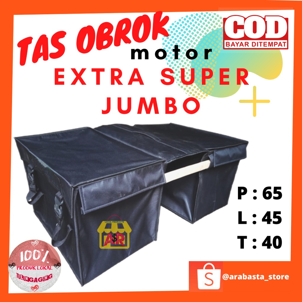 AR Obrok motor kain terpal anti air SUPER JUMBO cocok untuk antar jemput loundry