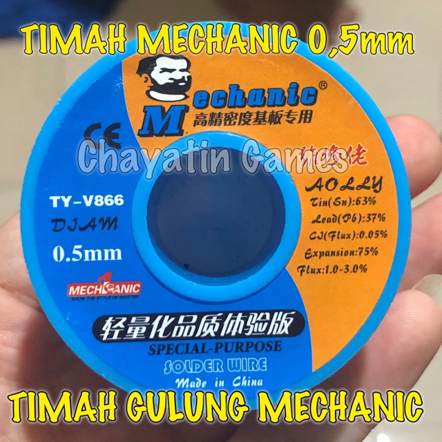 TIMAH MECHANIC / MEKANIK 0,5 MM BIRU